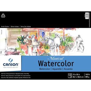 imageCanson Artist Series Watercolor Paper Wirebound Pad 9x12 inches 20 Sheets 140lb300g  Artist Paper for Adults and Students  Watercolors Mixed Media Markers and Art Journaling15X20
