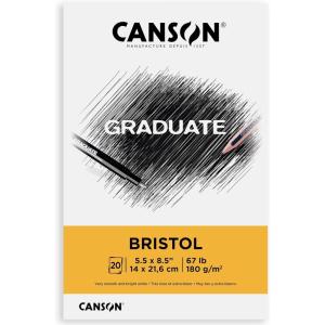 imageCanson Graduate Bristol Pad Foldover 55x85 inch 20 Sheets  Artist Paper for Adults and Students  Drawing Sketching Markers and Art Journaling55x85 inch