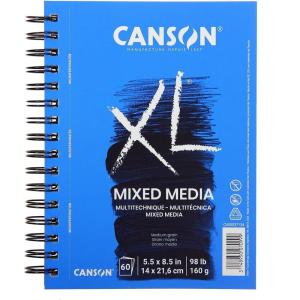 imageCanson XL Series Mixed Media Pad Side Wire 55x85 inches 60 Sheets  Heavyweight Art Paper for Watercolor Gouache Marker Painting Drawing Sketching55x85