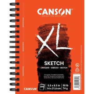 imageCanson XL Series Sketchbook Wirebound Pad 55x85 inches 100 Sheets 50lb74g  Artist Paper for Adults and Students  Graphite Charcoal Pencil Colored Pencil